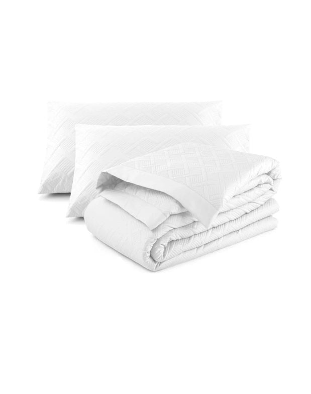 Palazzo Quilted Duvet Cover Set | White