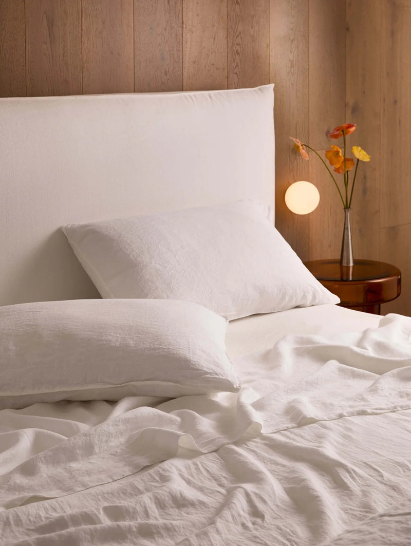 Organic White Linen Sheet Set | OEKO-TEX® Certified