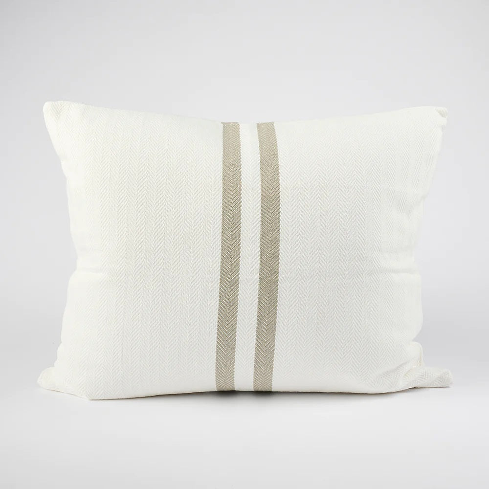 Simpatico Cushion | White & Natural