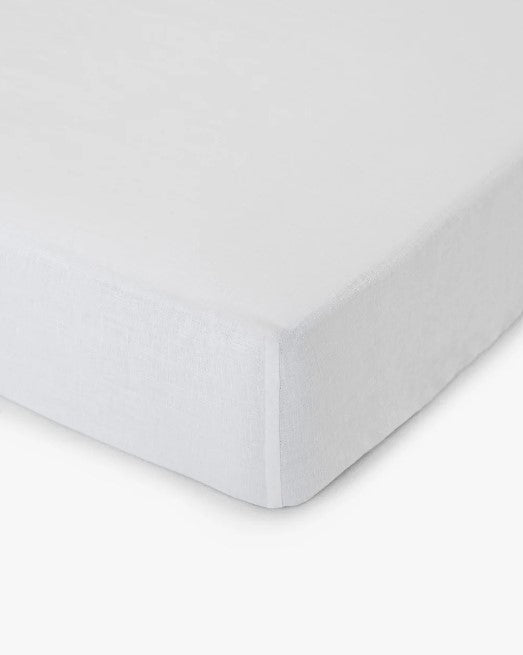 Linen Fitted Sheet | White