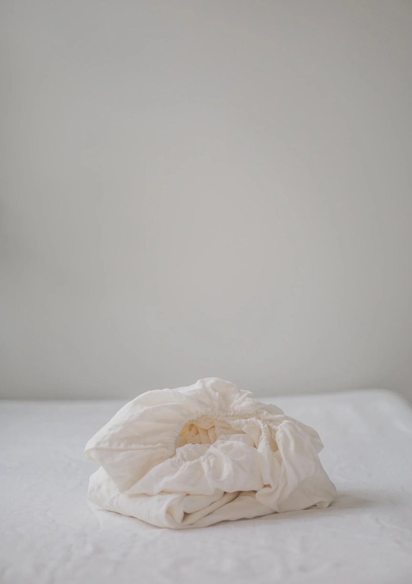 Pure White Linen Fitted Sheet | Made in Europe