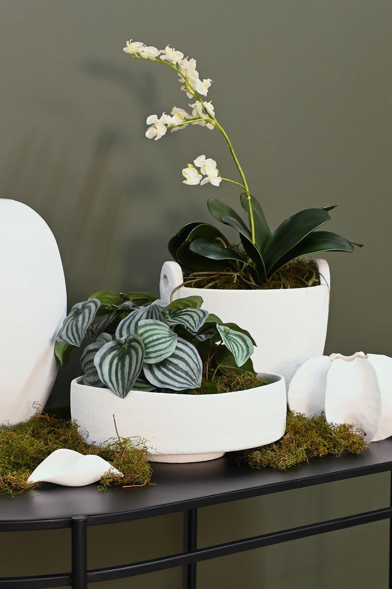 Rene Handled Planter - White