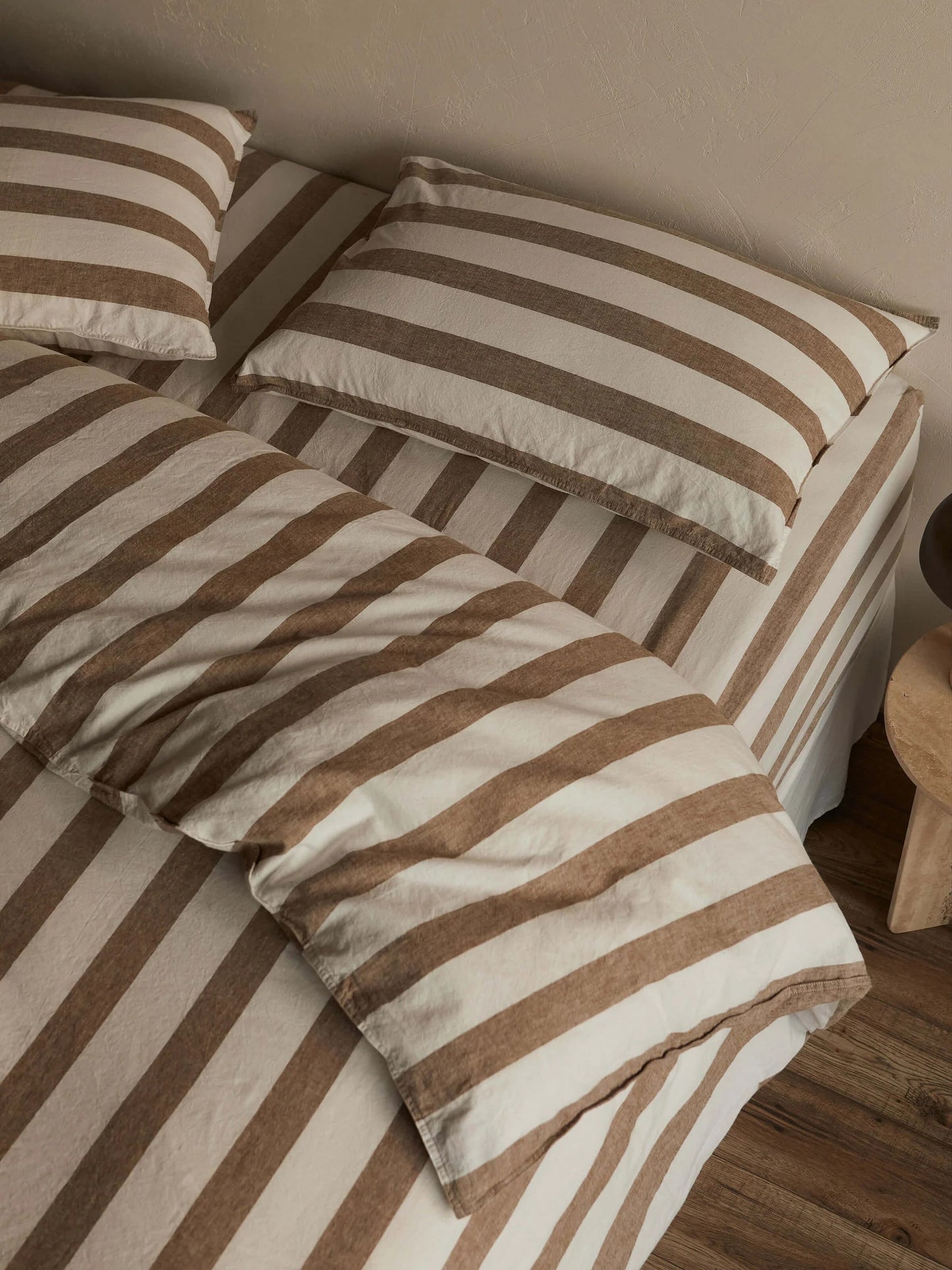 Café Striped Linen Lumbar