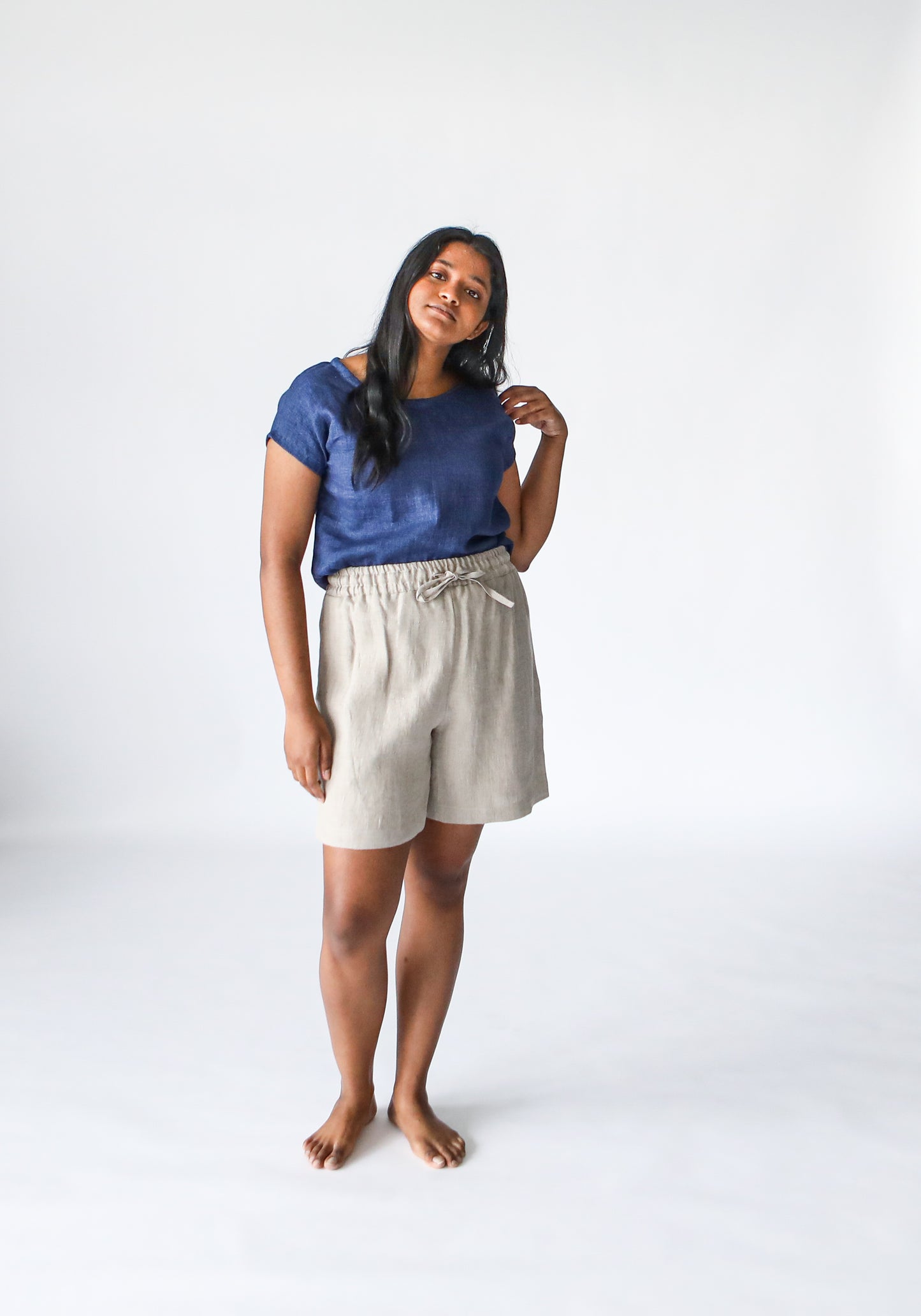 Linen T-Shirt | Denim Blue