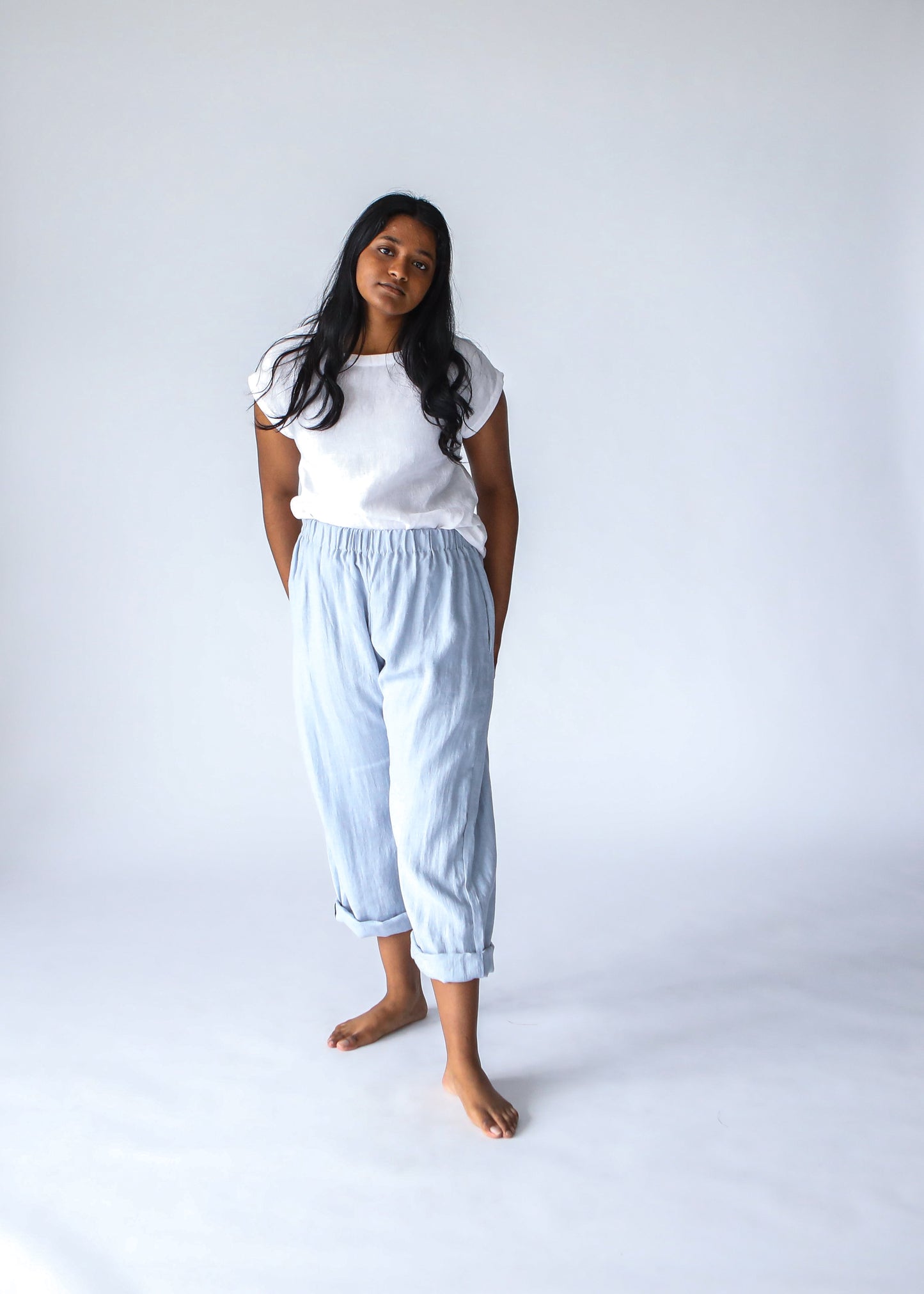 Linen Pants | Pale Blue