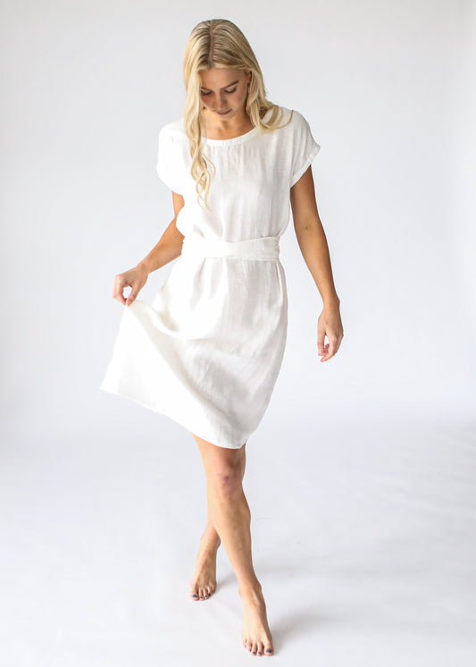 Ruby Linen Dress | Ivory