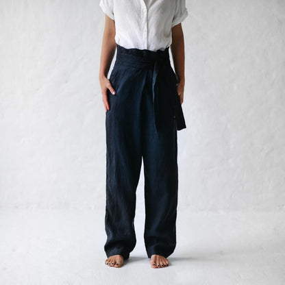 Linen Pants | Navy