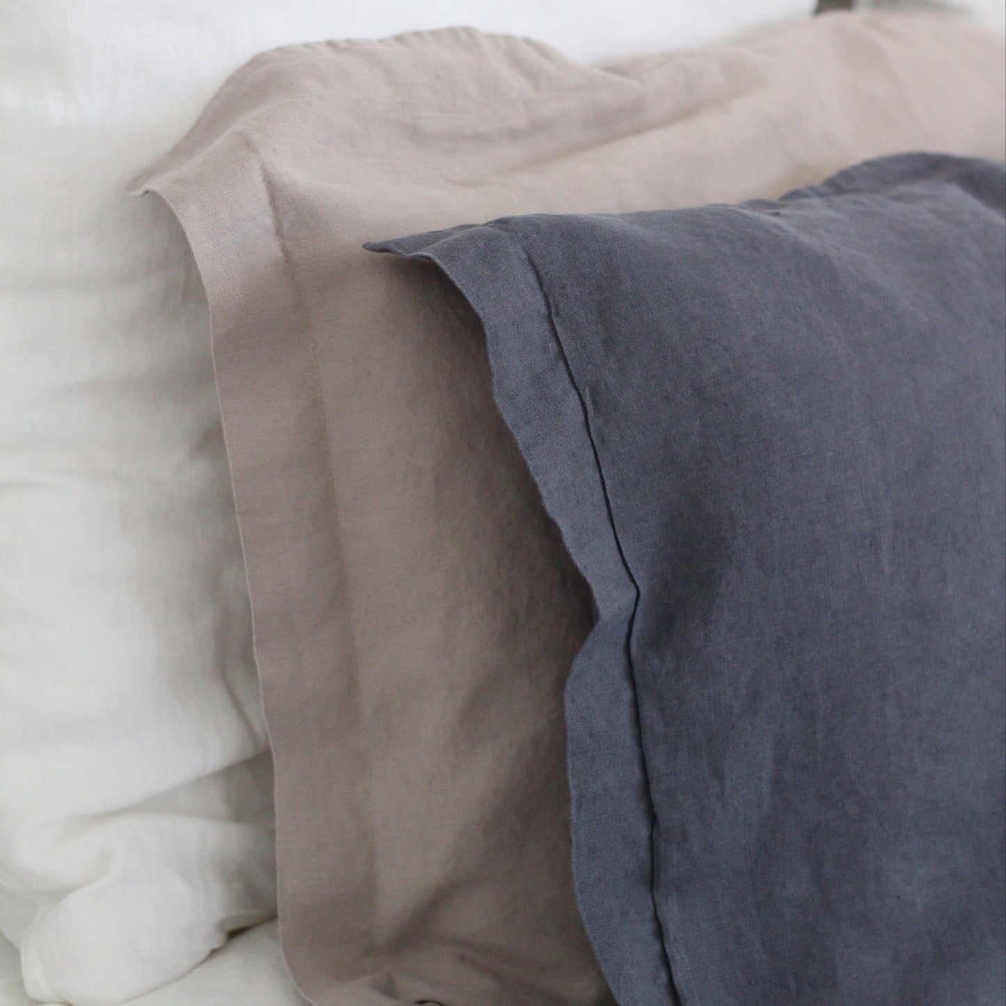 Linen Pillowcases | Steel Blue | Made in Europe