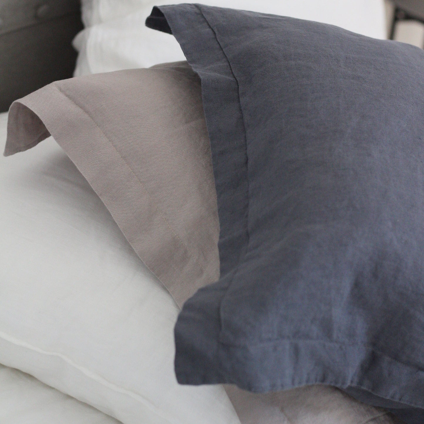 Linen Pillowcases | Steel Blue | Made in Europe