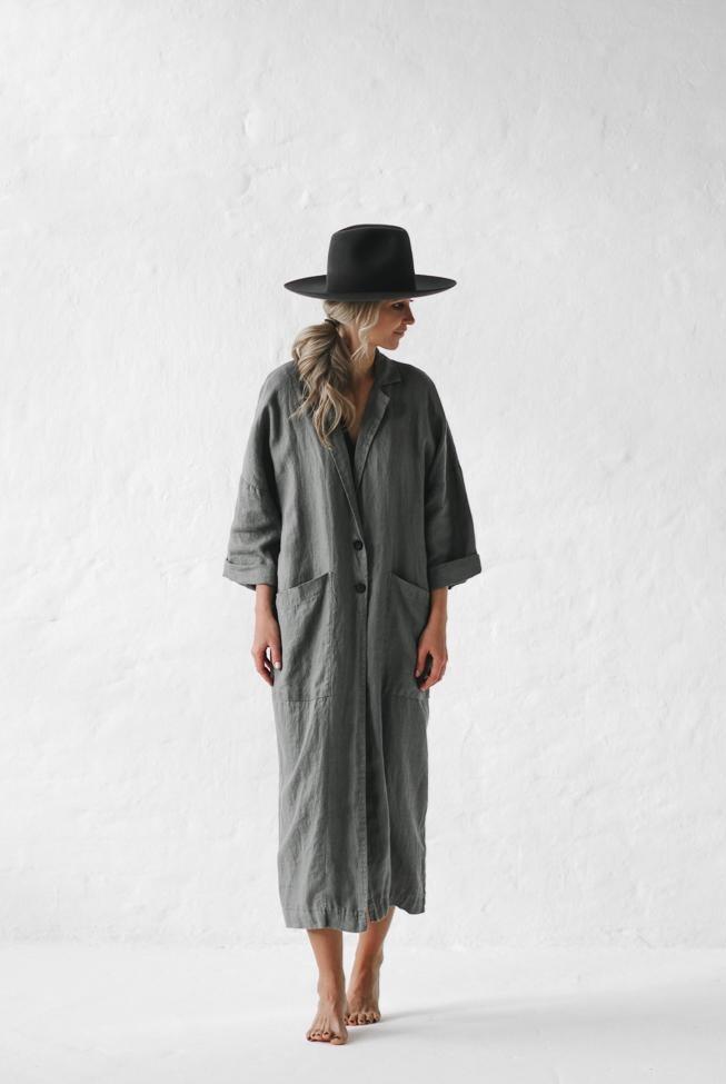 Linen Coat | Grey