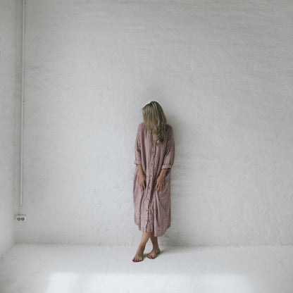 Oversized Linen Dress | Dusky Pink