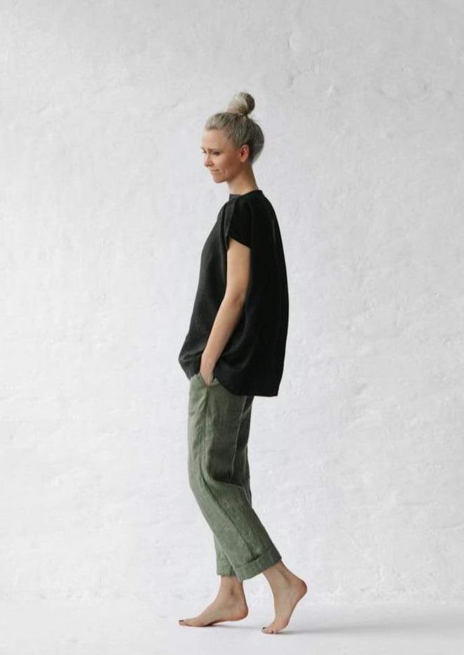 Taki Linen Pants | Khaki