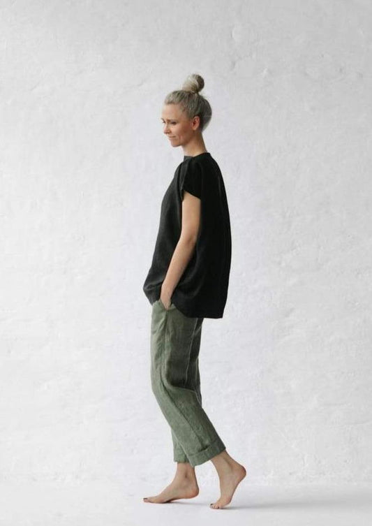 Taki Linen Pants | Khaki