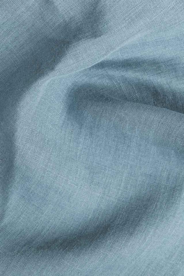 Grey Blue Linen Flat Sheet | Oeko-Tex® certified