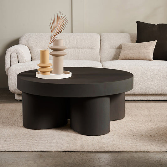 Concrete Tuba Coffee Table | Black