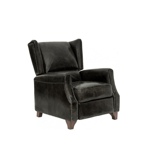 Leather Recliner | Black