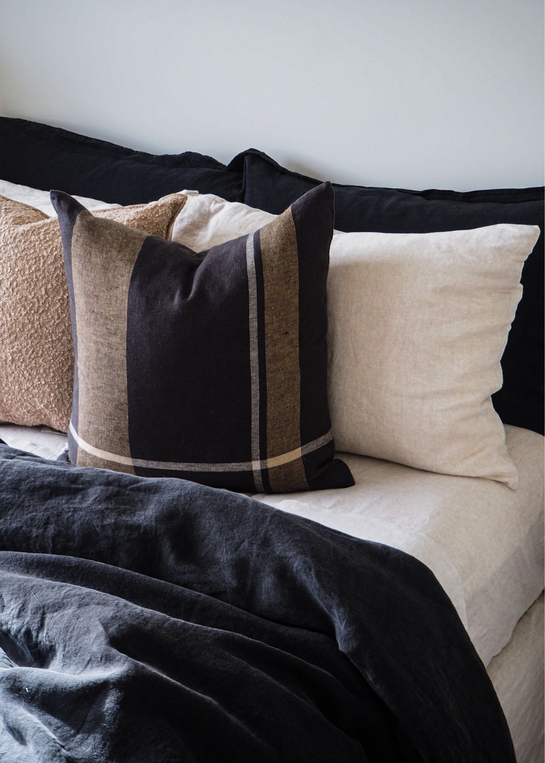 Linen Duvet Cover Set | Black | Made in Europe