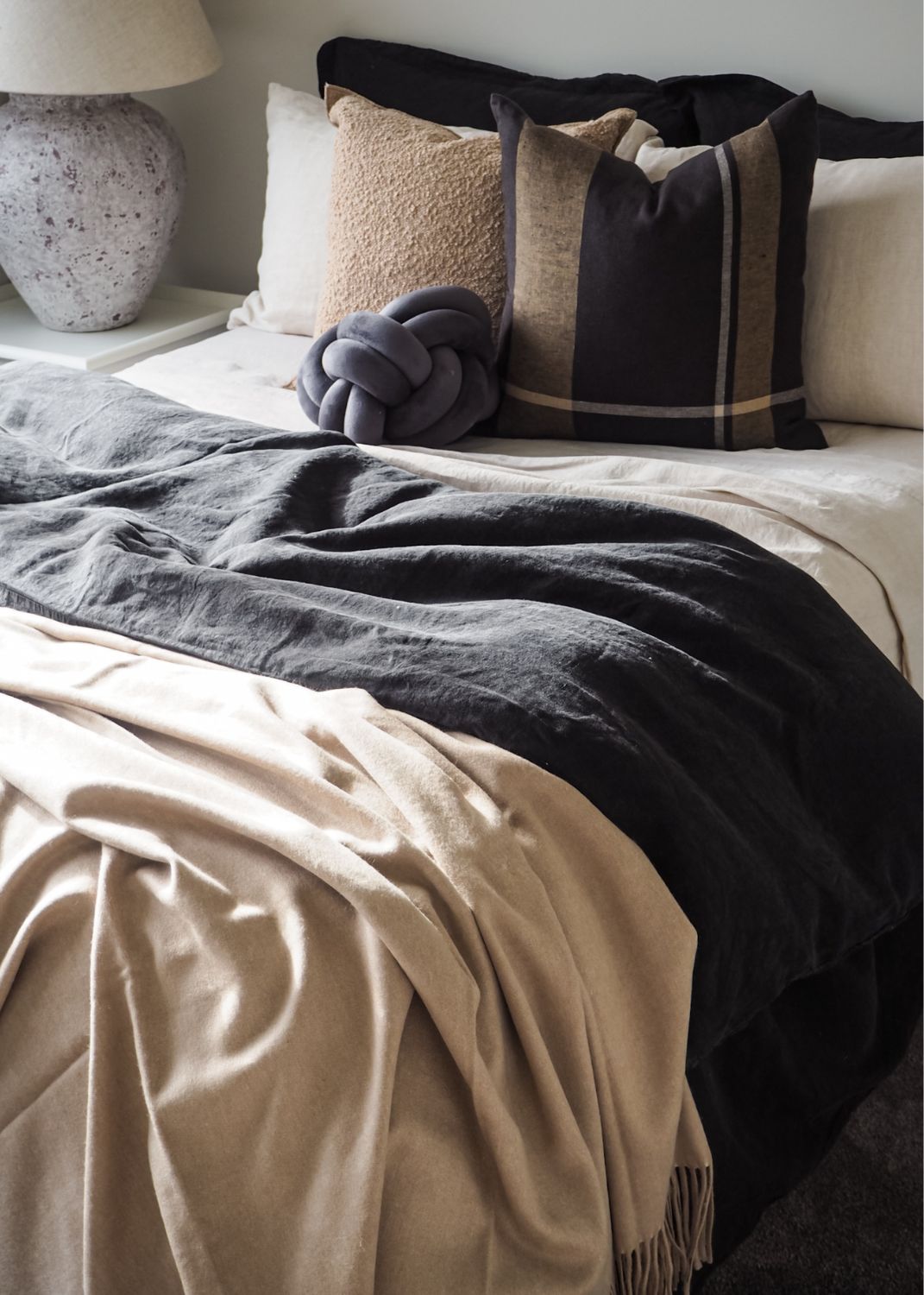 Linen Duvet Cover | Black | Made in New Zealand