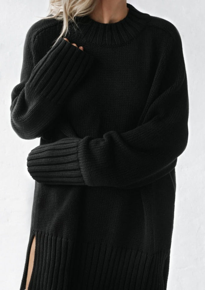 Crew Neck Sweater | Black