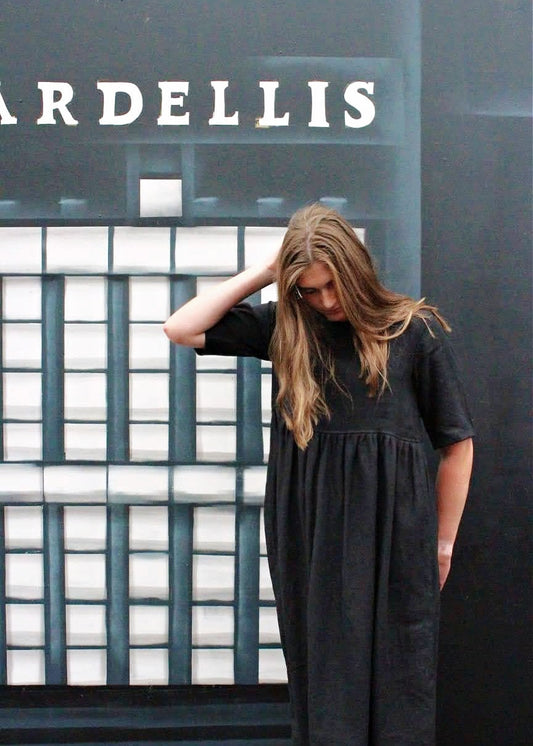 Bridi Linen Dress | Black