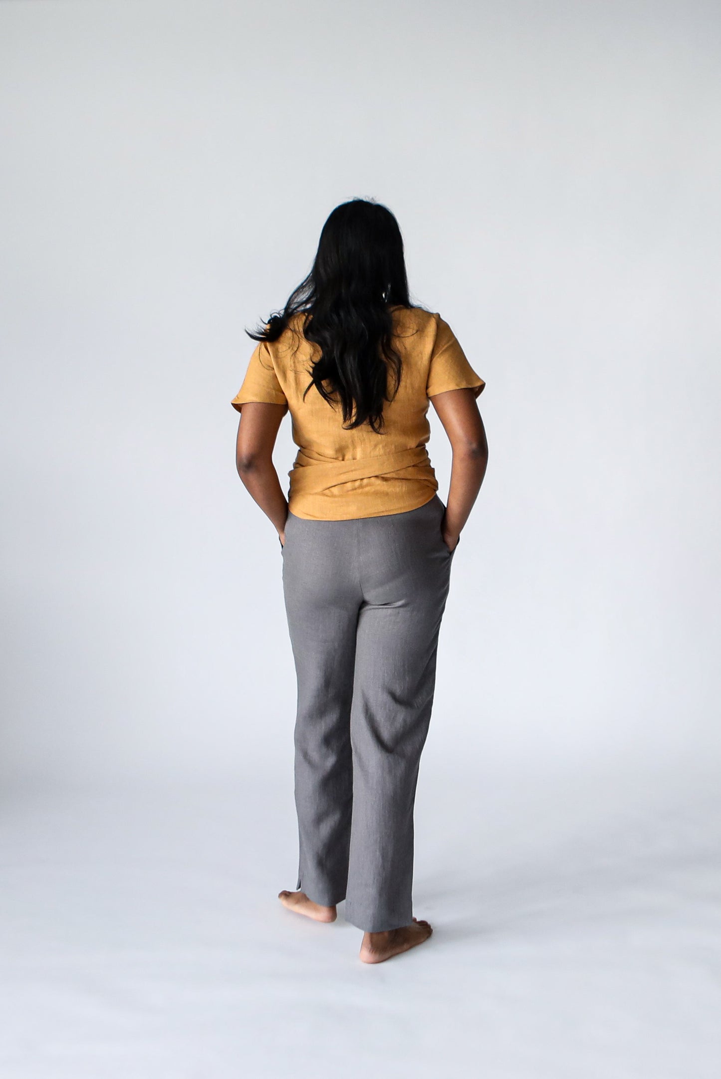 Original Wrap Linen Top | Dessert Sand