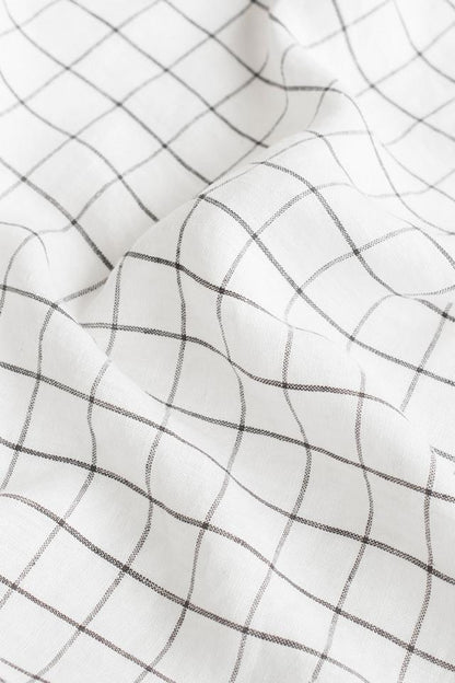 Grid Linen Duvet Cover  | European Oeko-Tex® certified