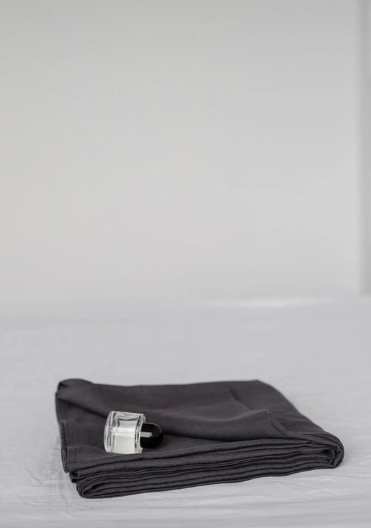 Slate Linen Flat Sheet  | Made in Europe