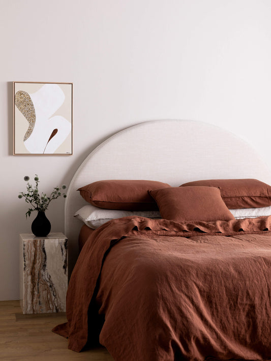French Linen Duvet Cover Set  | Cinnamon