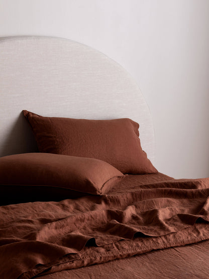 French Linen Duvet Cover Set  | Cinnamon