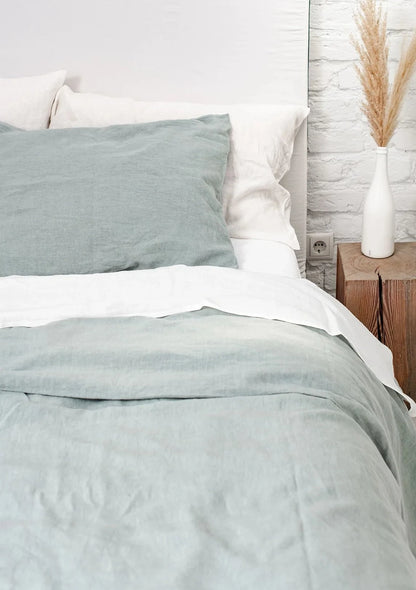 Duck Egg Linen Pillowcases | Made in Europe