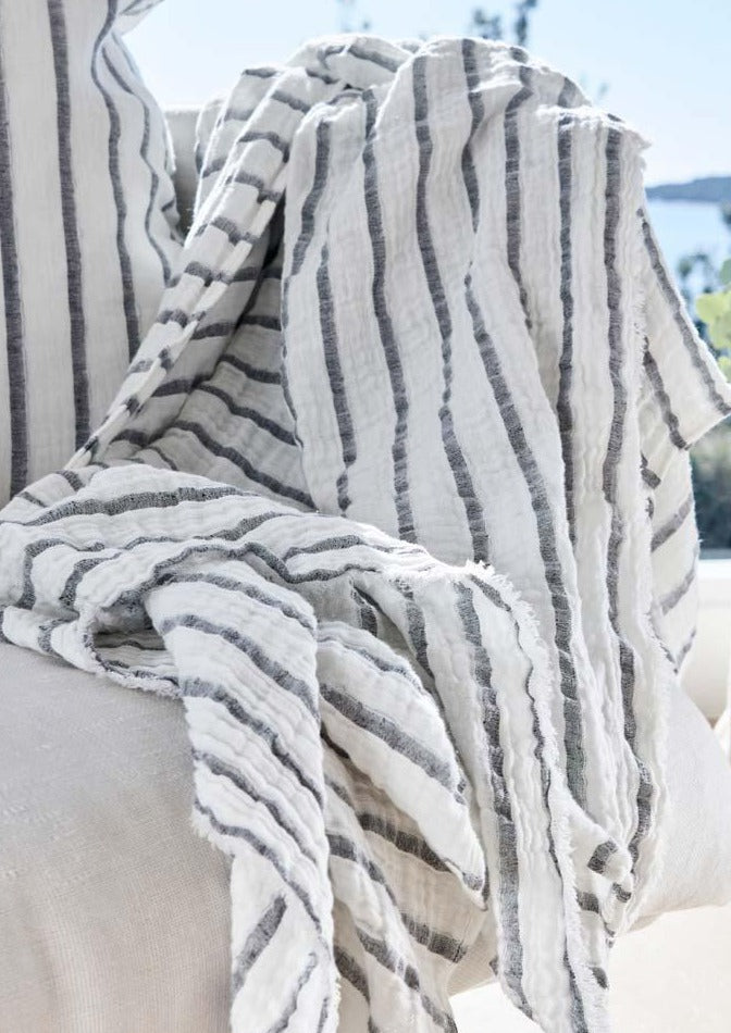 Sea Spray Linen Throw