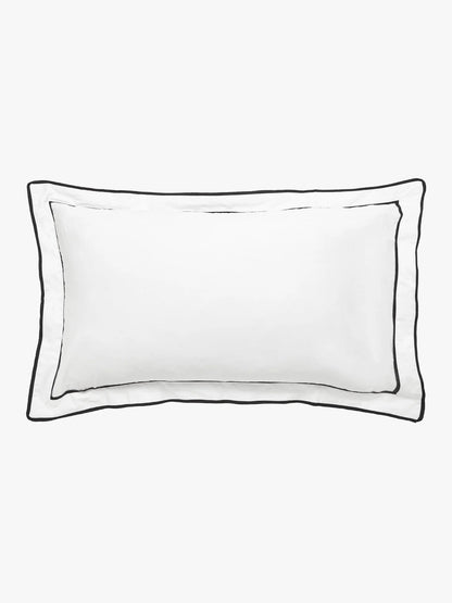 Egyptian Cotton Grosgrain Pillowcases | Black