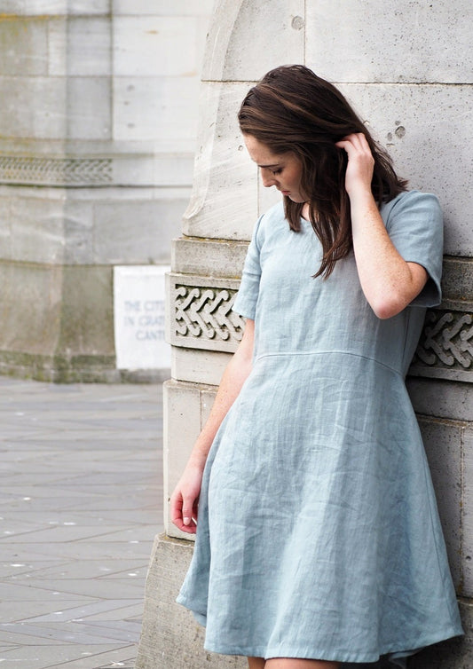 Ema Linen Dress | Sea Foam