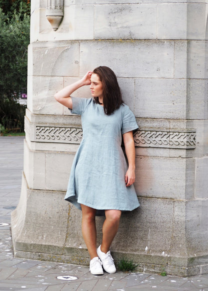 Ema Linen Dress | Sea Foam