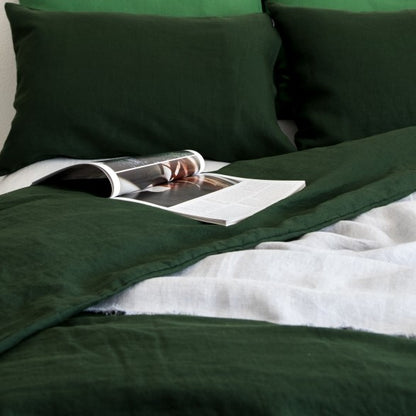 Linen Sheet Set | Forest Green