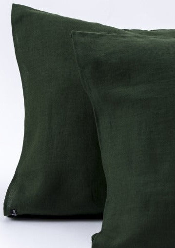 Linen Pillowcases | Forest Green