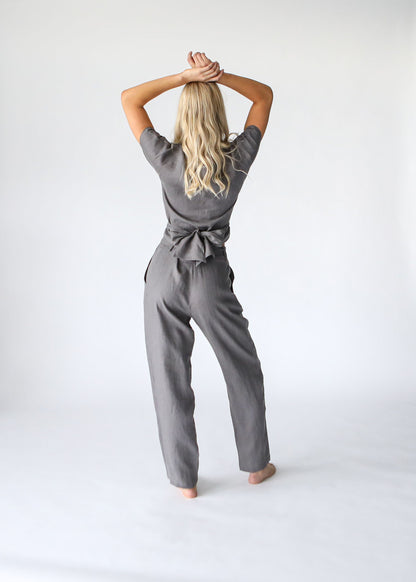 Tailored Linen Pant | Graphite