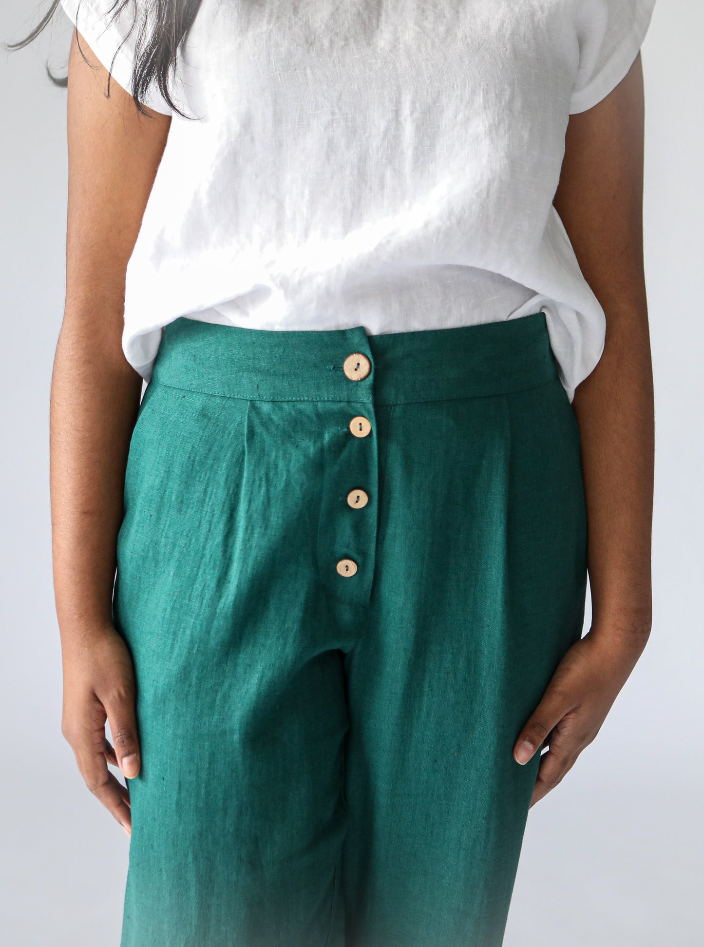 Sailor Linen Pant | Emerald
