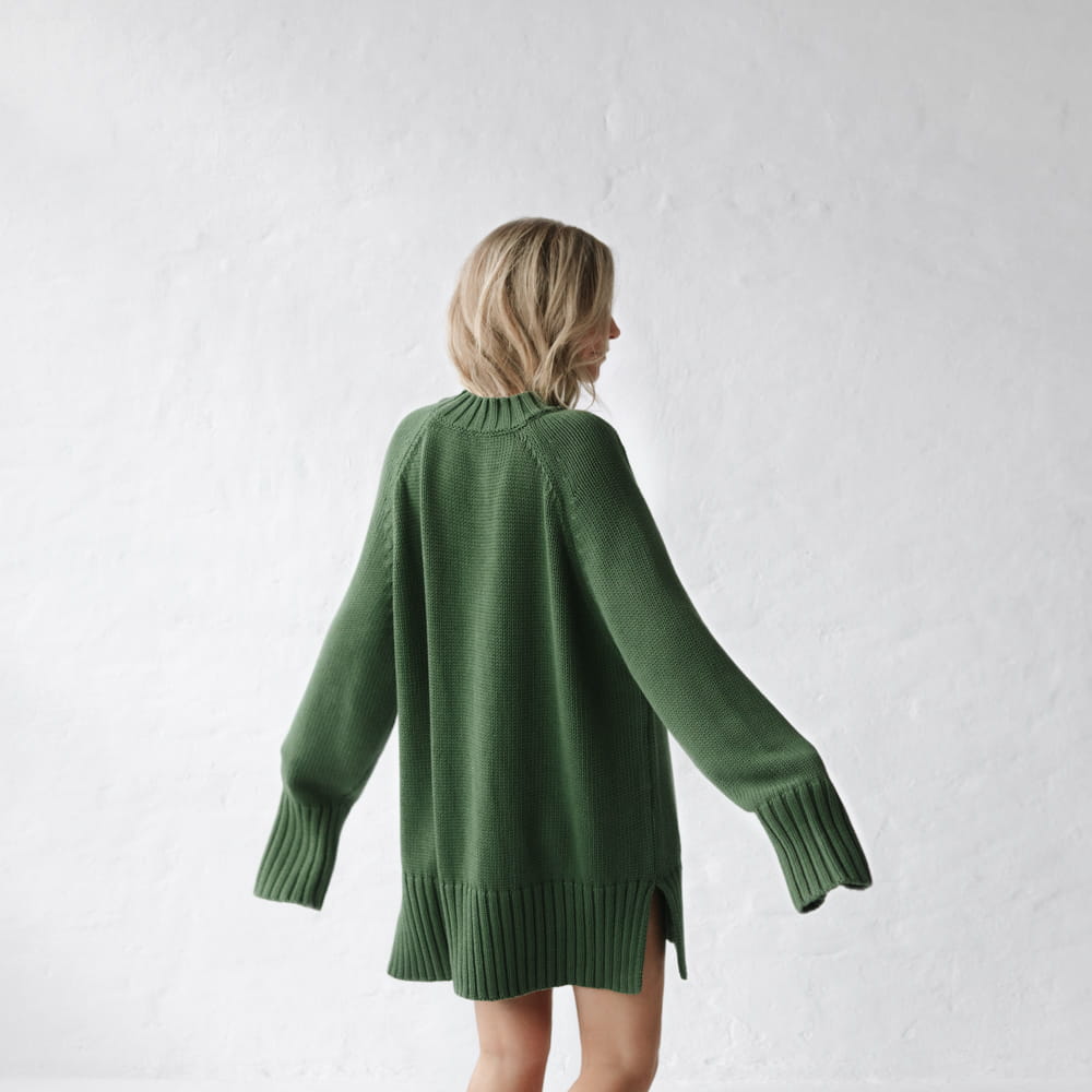 Crew Neck Sweater | Green