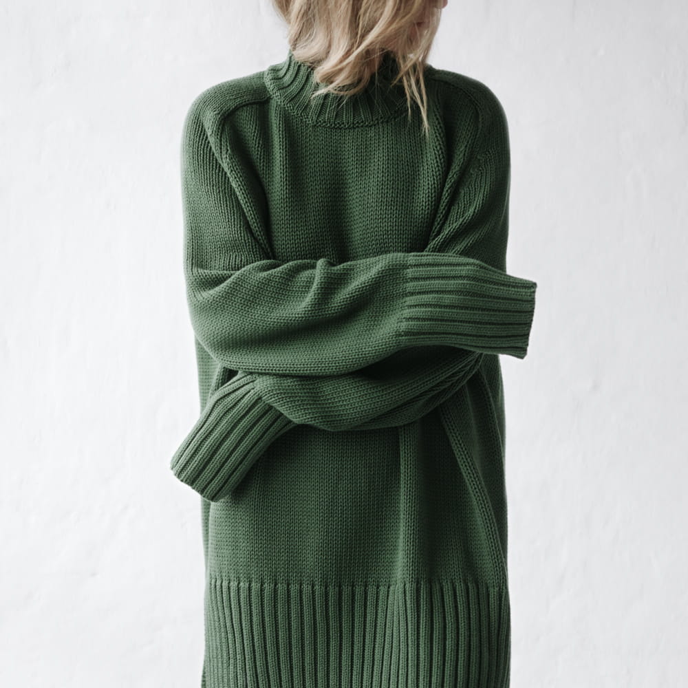 Crew Neck Sweater | Green