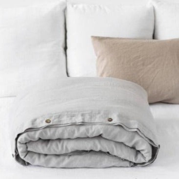 Majeste® Linen Duvet Cover Set | Dove Grey | Made in Europe