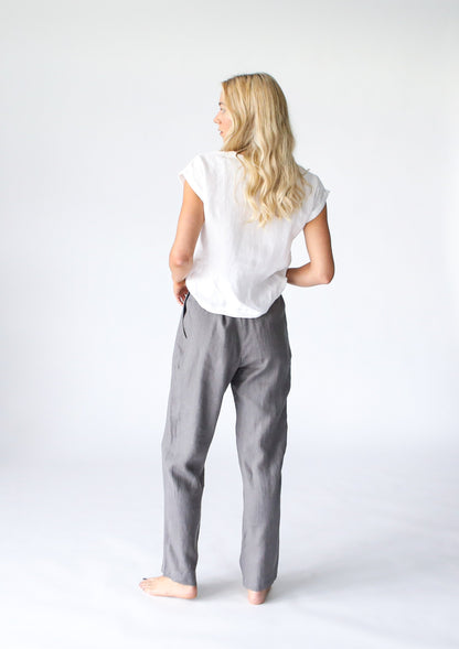 Tailored Linen Pant | Graphite