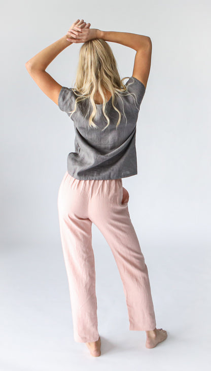 Linen Pants | Pale Peach