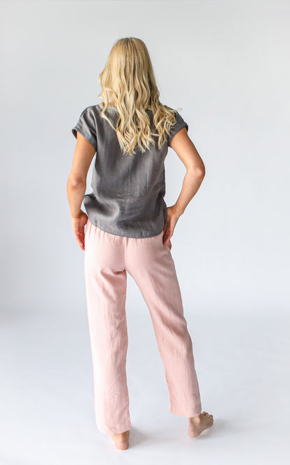 Linen Pants | Pale Peach