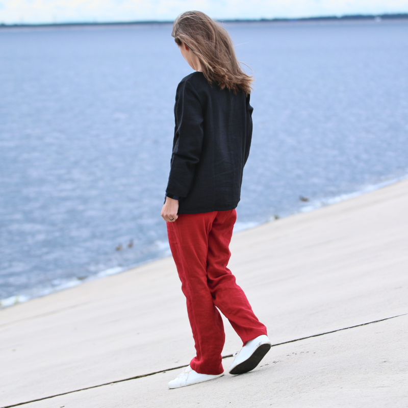 Linen Pants | Red