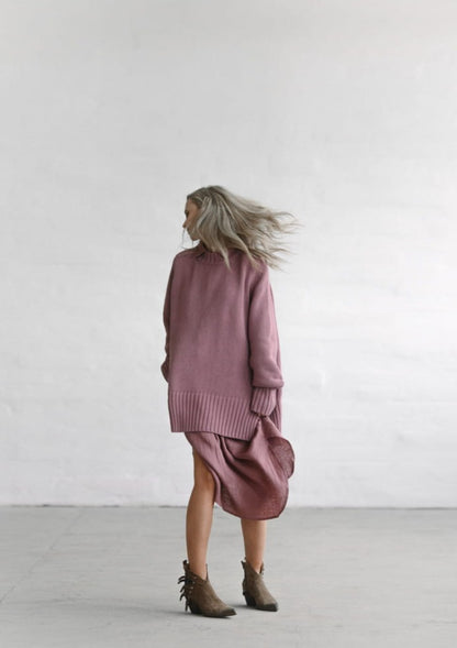 Crew Neck Sweater | Mauve