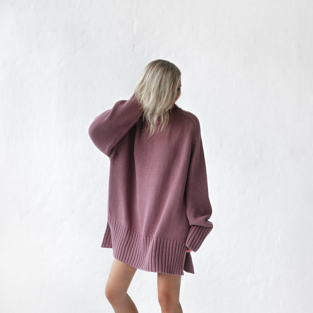 Crew Neck Sweater | Mauve