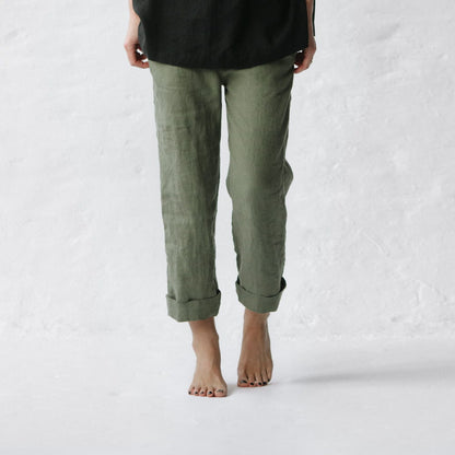 Taki Linen Pants | Khaki