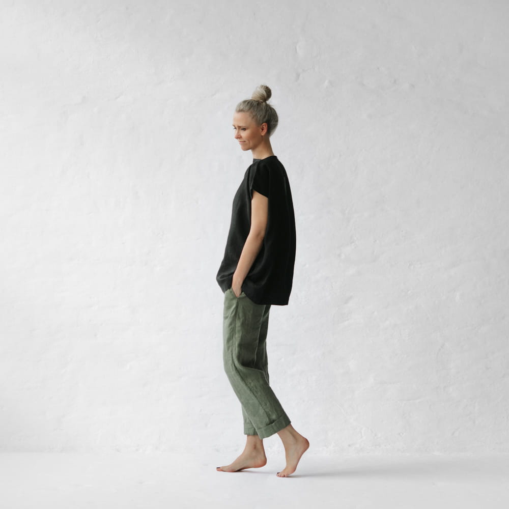 Taki Linen Pants | Khaki