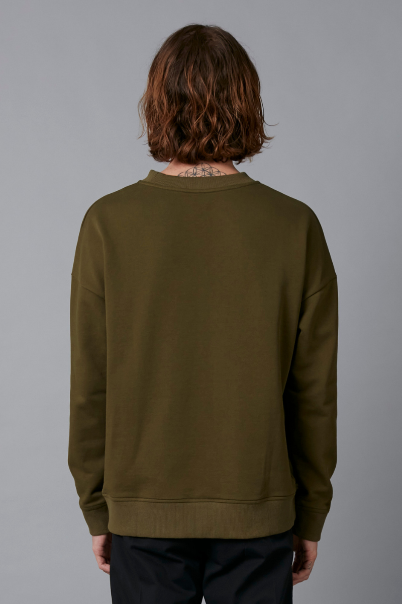 KHAKI COTTON SWEATSHIRT